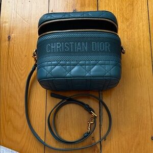Dior Small Travel Convertible Vanity - Teal Quilted